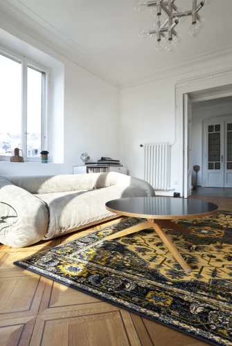Dywan tradycyjny FD Standard Korab granat w salonie