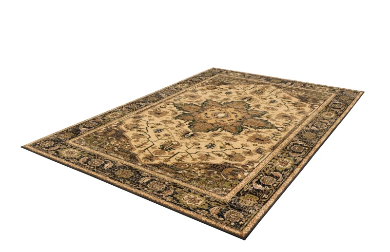 Rzut z boku na dywan tradycyjny FD Standard Korab zielony