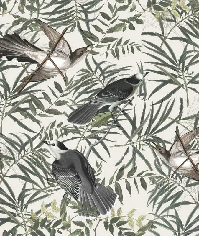 Tapeta botaniczna z pliszkami Wagtail.webp