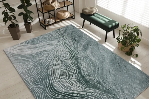 Dywan nowoczesny FD Sensi Pasada miętowy w salonie