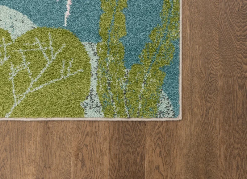 Róg dywanu dziecięcego FD Funky Top Arctica lazurowy