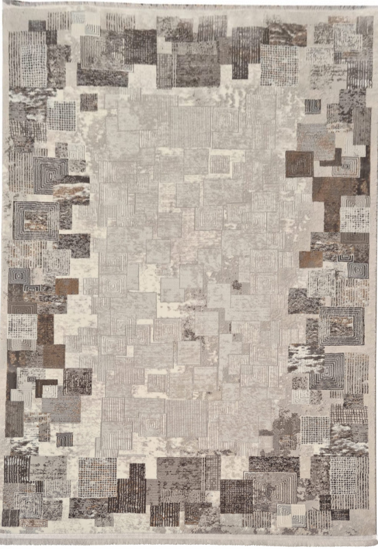 Dywan nowoczesny geometryczny Exclusive 234 beżowo-złoty