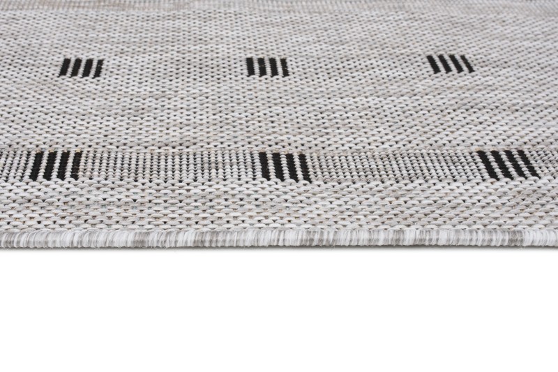 Obszycie i struktura dywanu zewnętrznego Indoor and Outdoor KE63A gray Melissa MAA