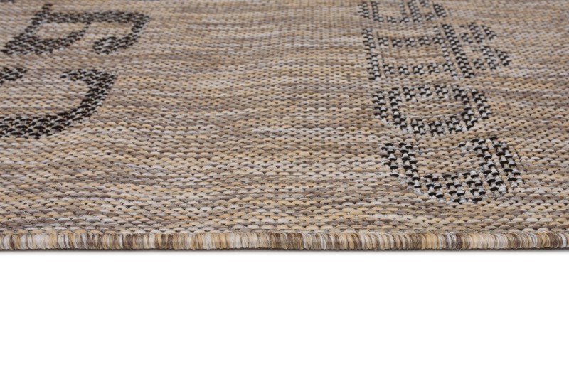 Obszycie i struktura dywanu zewnętrznego Indoor and Outdoor KF88A brown Melissa MAA