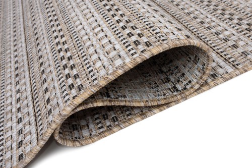 Spód i faktura dywanu zewnętrznego Indoor and Outdoor KF90A brown Melissa MAA