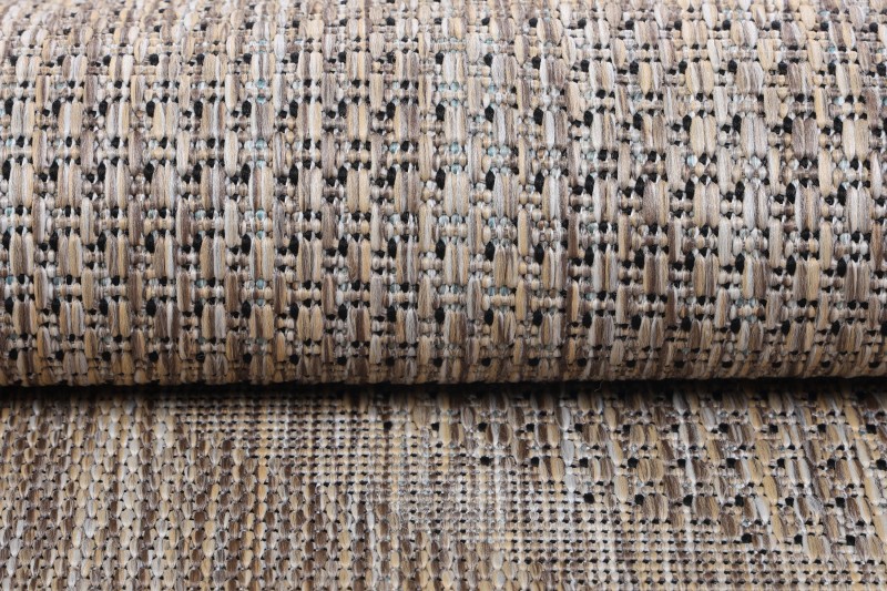 Struktura dywanu okrągłego zewnętrznego Indoor and Outdoor KE63A brown Melissa MAA