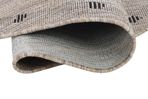 Spód dywanu okrągłego zewnętrznego Indoor and Outdoor KE63A brown Melissa MAA