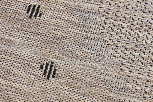 Wzór dywanu okrągłego zewnętrznego Indoor and Outdoor KE63A brown Melissa MAA