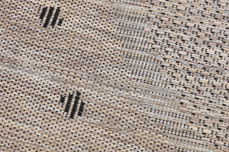 Wzór dywanu okrągłego zewnętrznego Indoor and Outdoor KE63A brown Melissa MAA