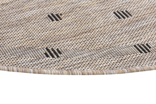 Obszycie dywanu okrągłego zewnętrznego Indoor and Outdoor KE63A brown Melissa MAA