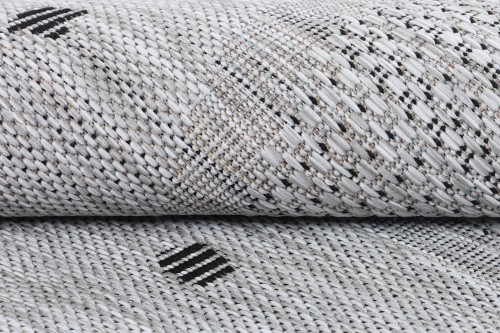 Struktura dywanu okrągłego zewnętrznego Indoor and Outdoor KE63A gray Melissa MAA