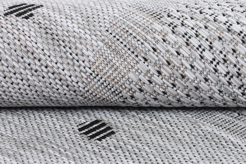 Struktura dywanu okrągłego zewnętrznego Indoor and Outdoor KE63A gray Melissa MAA