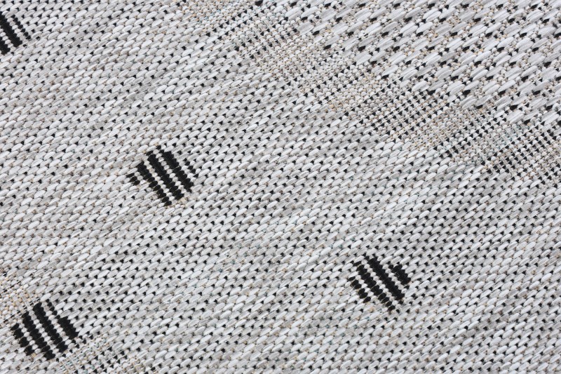 Wzór dywanu okrągłego zewnętrznego Indoor and Outdoor KE63A gray Melissa MAA