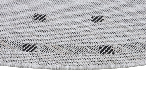 Obszycie dywanu okrągłego zewnętrznego Indoor and Outdoor KE63A gray Melissa MAA