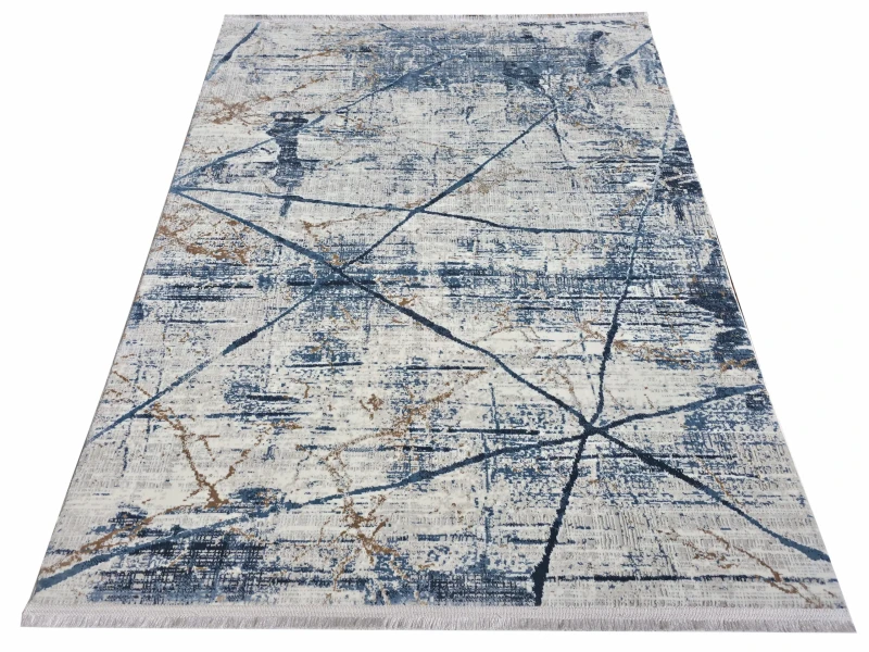 Rzut ukośny dywanu nowoczesnego Exclusive 339 granatowego