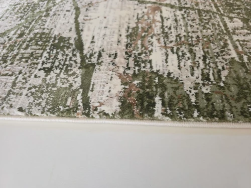 Brzeg dywanu nowoczesnego Exclusive 339 kremowo-zielonego