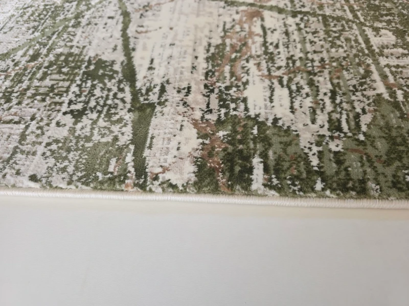 Brzeg dywanu nowoczesnego Exclusive 339 kremowo-zielonego