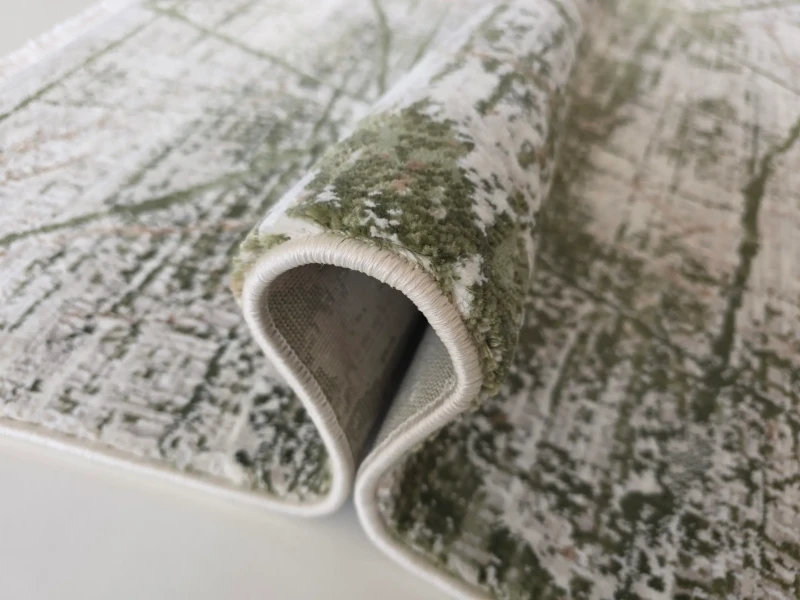 Bok dywanu nowoczesnego Exclusive 339 kremowo-zielonego