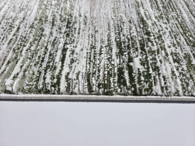 Brzeg dywanu nowoczesnego Exclusive 412 kremowo-zielonego