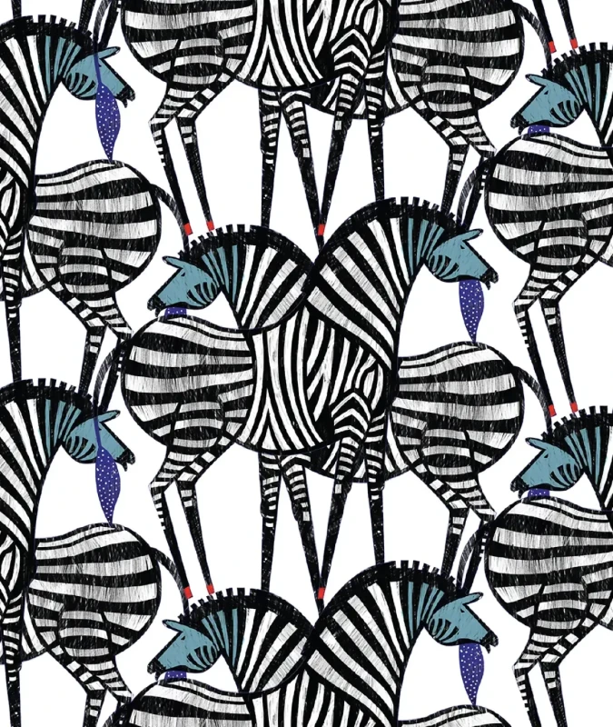 Nowoczesna tapeta z zebrami  Dancing Zebras.webp