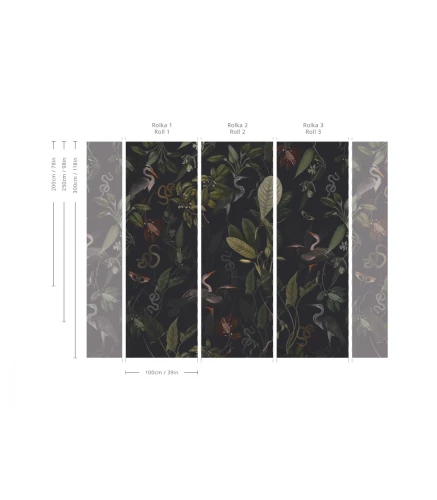 Wymiary tapety muralu Dark Heron.webp