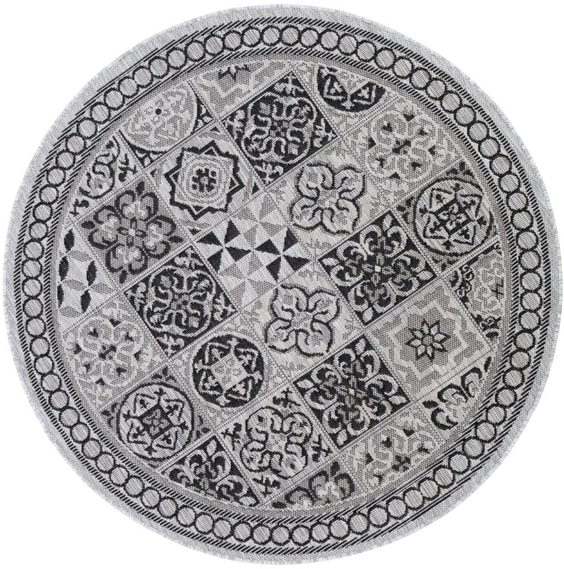 Dywan okrągły zewnętrzny Indoor and Outdoor KF87A gray Melissa MAA