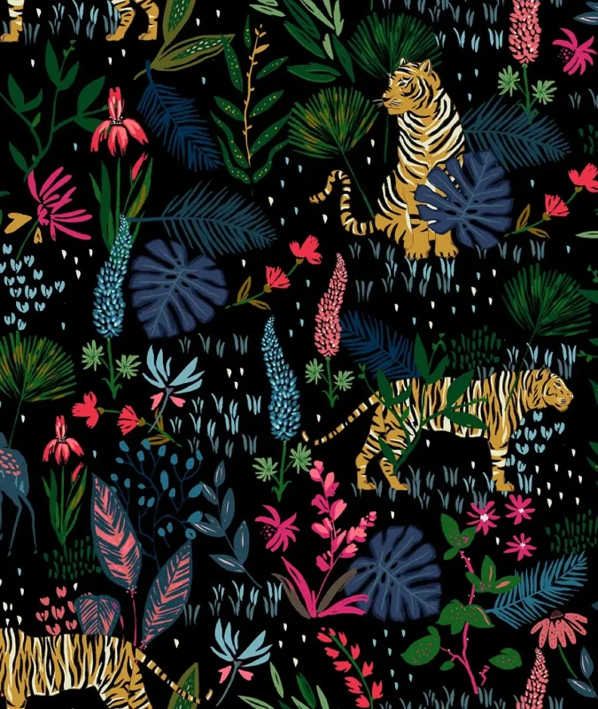 Kolorowa tapeta z tygrysami Colorfull Tiger.webp