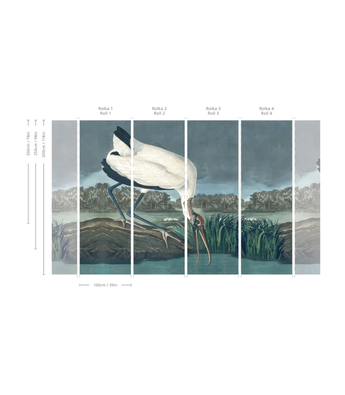 Wymiary tapety muralu Stork.webp