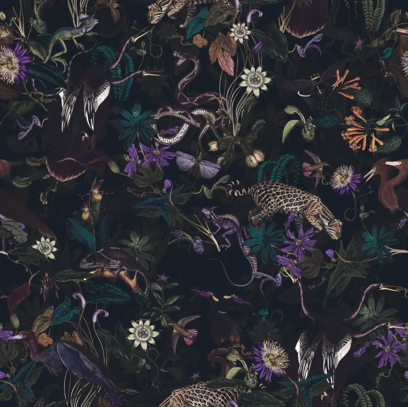 Tapeta z motywem natury Enchanted Garden Toxic.webp