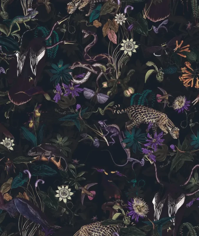 Tapeta botaniczna Enchanted Garden Toxic.webp