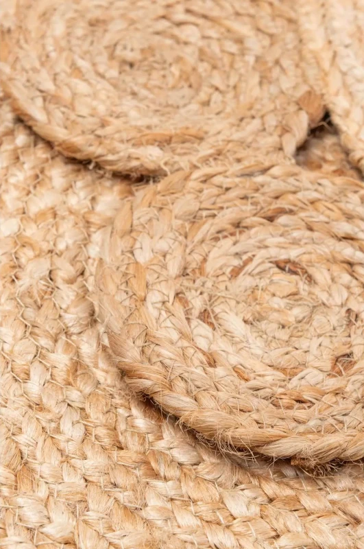 Spód dywanu  z juty ażur beżowego