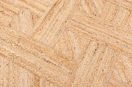 Wzór dywanu ekologicznego z juty Romby beżowego