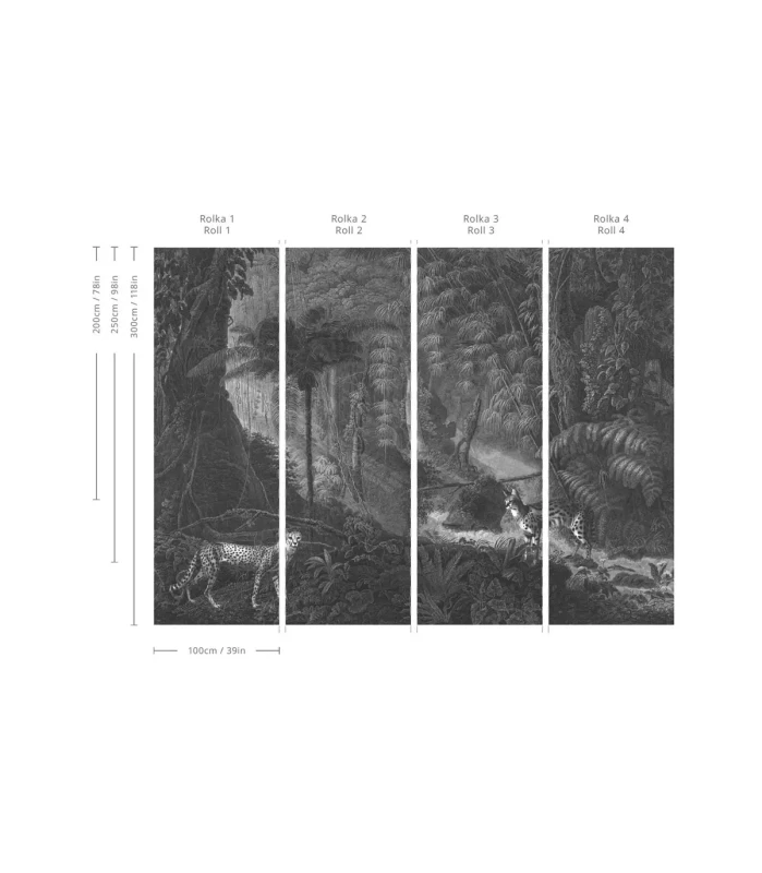 Wymiary muralu Palms and cats.webp