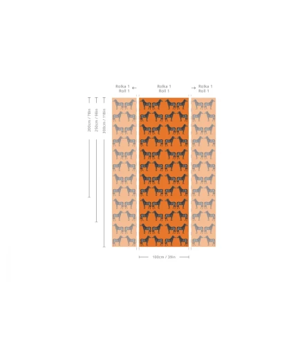 Wymiary tapety Zebra Wallcolors.webp