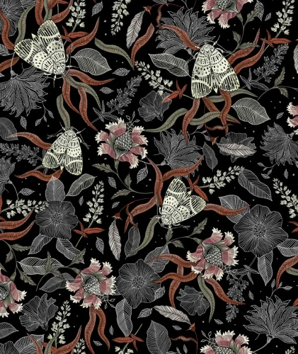 tapeta-botaniczna-z-motylami-i-kwiatami-na-czarnym-tle-moth-wallcolors