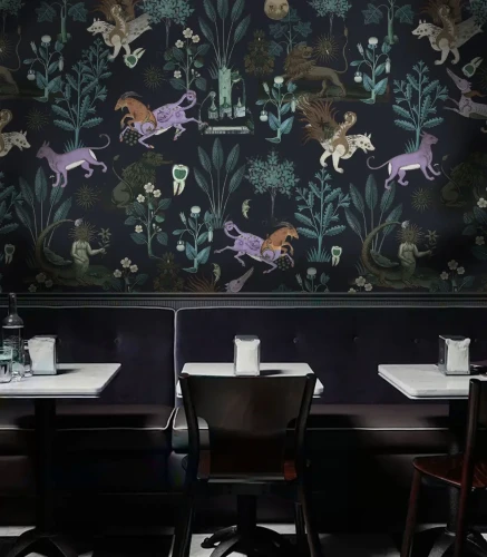 mural-do restauracji-botanic-beast-purple
