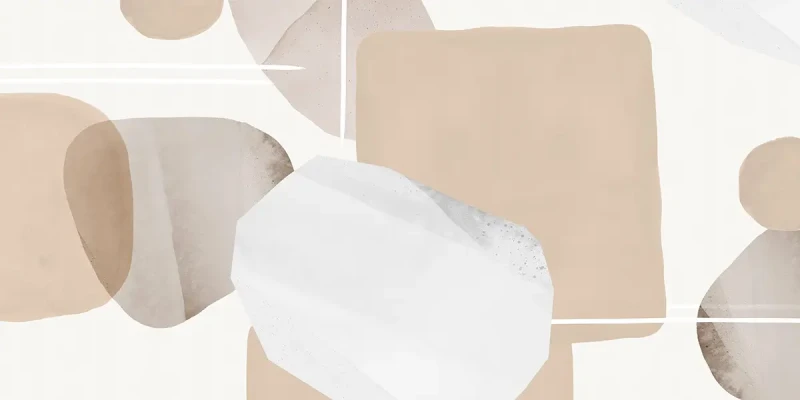 Beżowy mural geometria Modern Wallcolors.webp