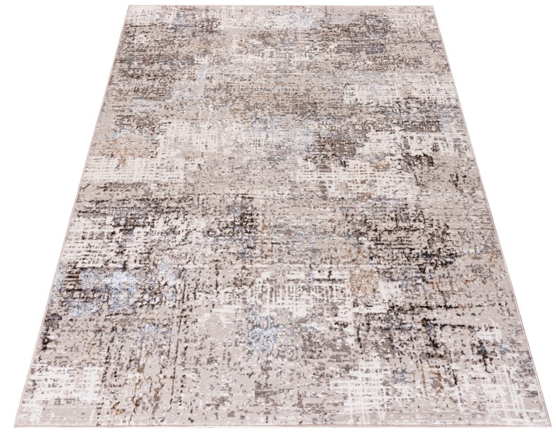 Rzut ukośny dywanu vintage Boston I161B kremowo-brązowego