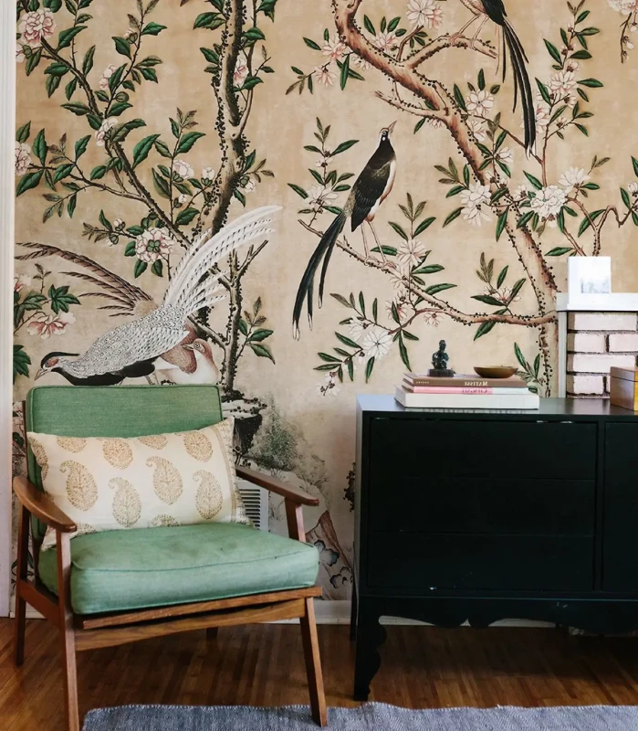 Tapeta orientalna do salonu Chinoiserie Wallcolors.webp