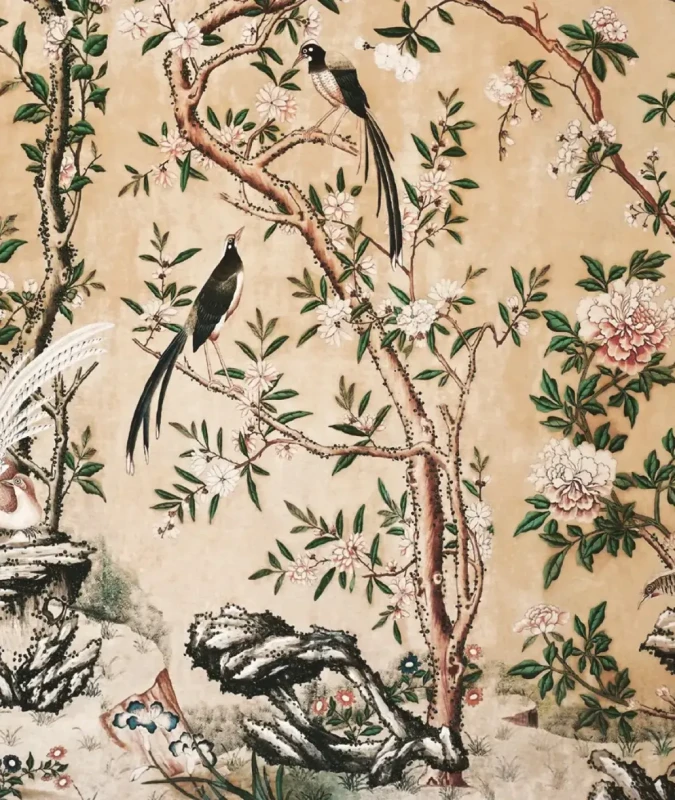 Tapeta scenka w stylu chińskim Chinoiserie Wallcolors.webp