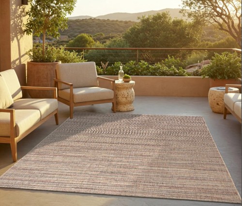 Dywan zewnętrzny Indoor and Outdoor KV22A beige YucanaTam w aranżacji