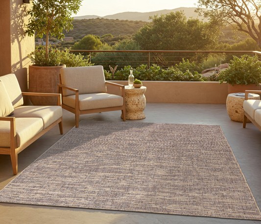 Dywan zewnętrzny Indoor and Outdoor KV24A beige Yucana Tam w aranżacji
