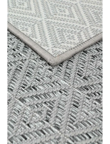 Obszycie i spód wykładziny płaskotkanej szarej Ottowa kratka romby.webp