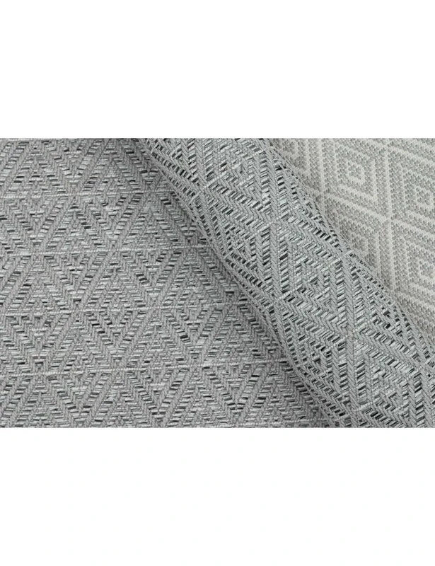 Wykładzina outdoor płaskotkana szara Ottowa kratka romby.webp