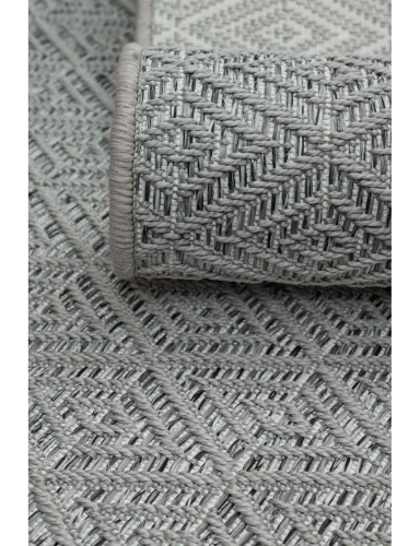 Wykładzina płaskotkana outdoor szara Ottowa kratka romby.webp