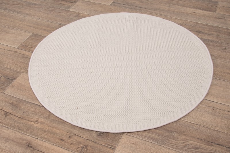 Dywan okrągły wełniany Dune Naturale 89863-68200 na podłodze