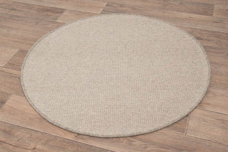 Dywan okrągły wełniany Dune Natural 89863-69500 na podłodze