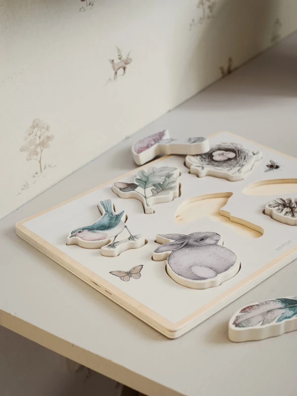 Tapeta z leśnymi zwierzetami dla dzieci Newbie 6923 Little Fox.webp