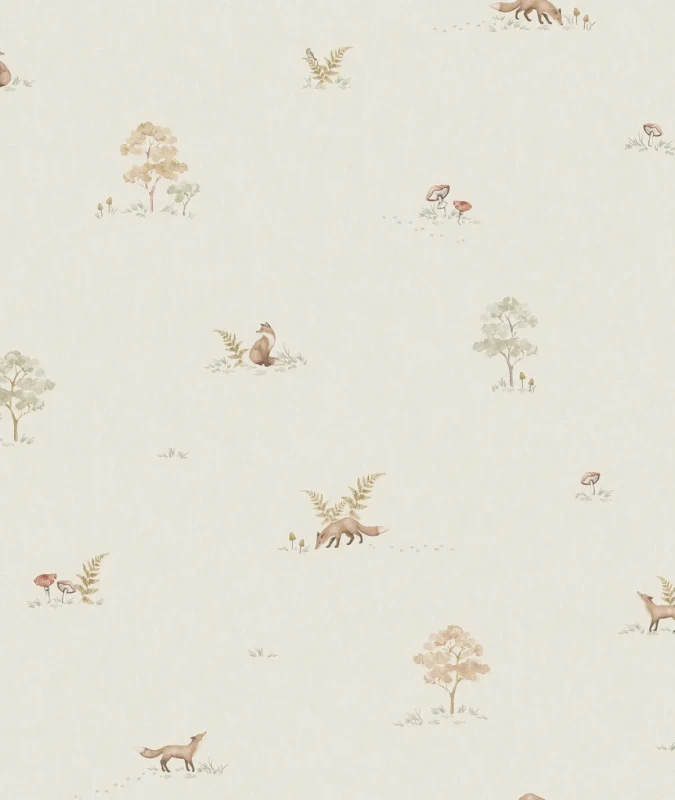 Tapeta z liskami dla dzieci Newbie 6923 Little Fox.webp