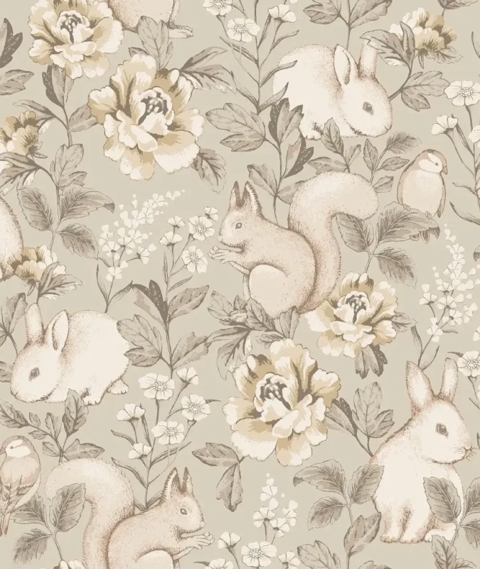 Tapeta z królikami dla dzieci Newbie 6933 Magic Forest.webp